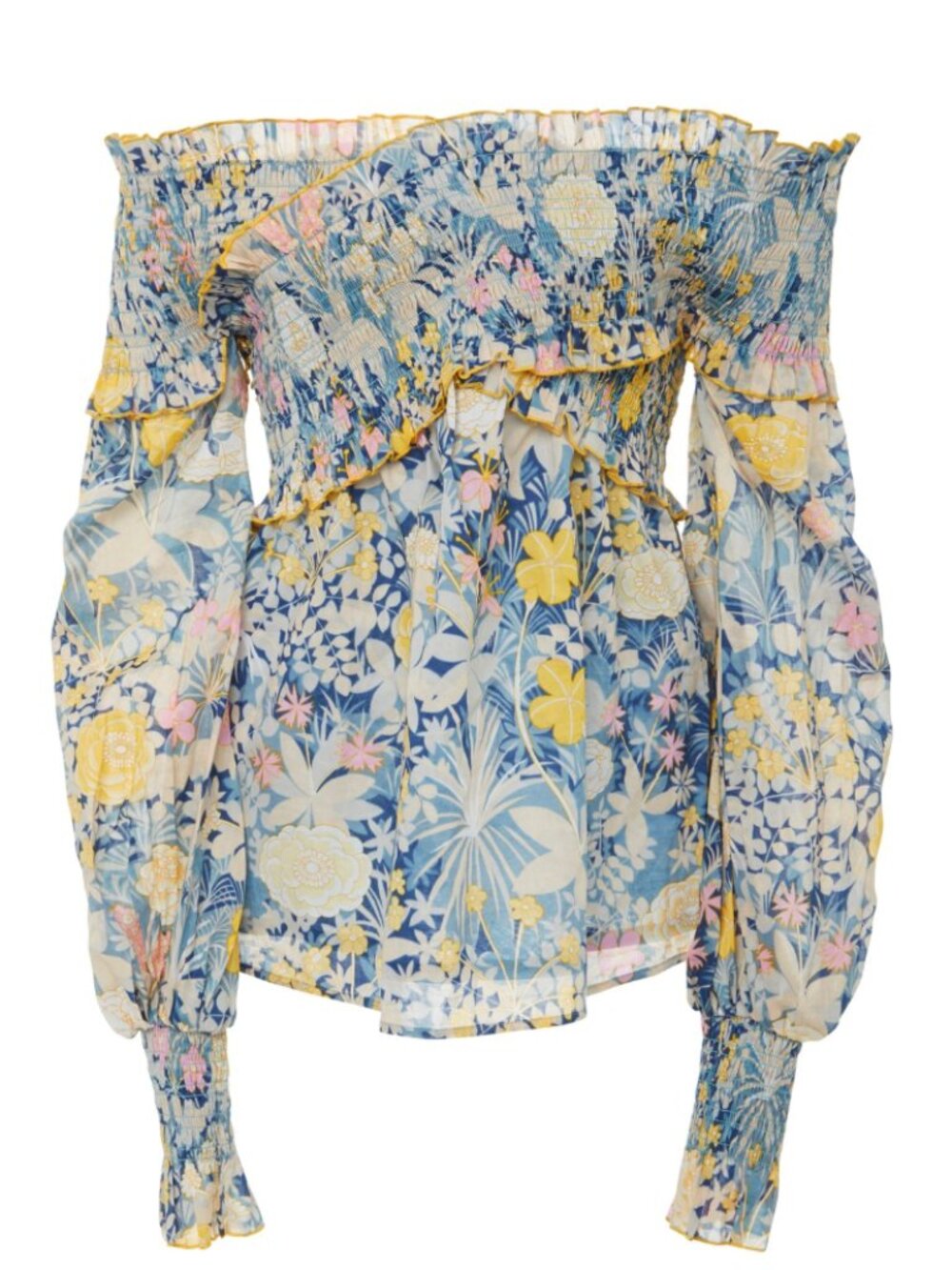Alice McCall Floral Print Off-The-Shoulder Blouse M | US6